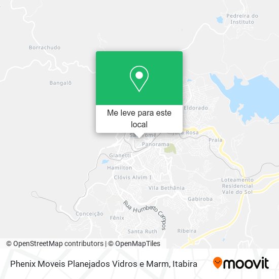 Phenix Moveis Planejados Vidros e Marm mapa