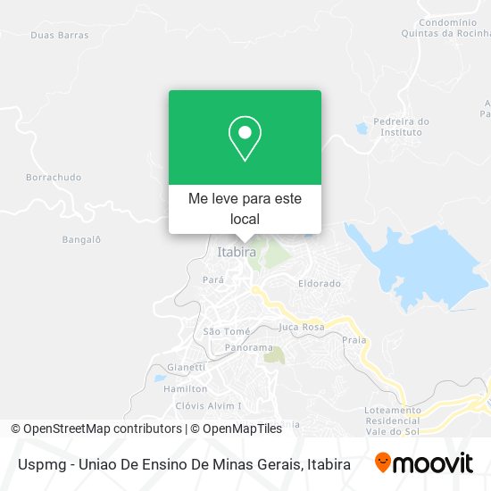 Uspmg - Uniao De Ensino De Minas Gerais mapa