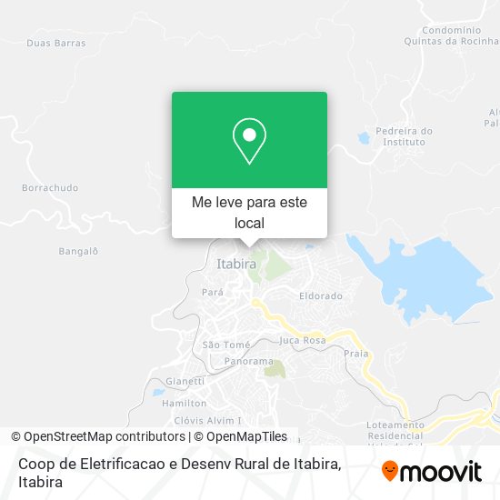 Coop de Eletrificacao e Desenv Rural de Itabira mapa