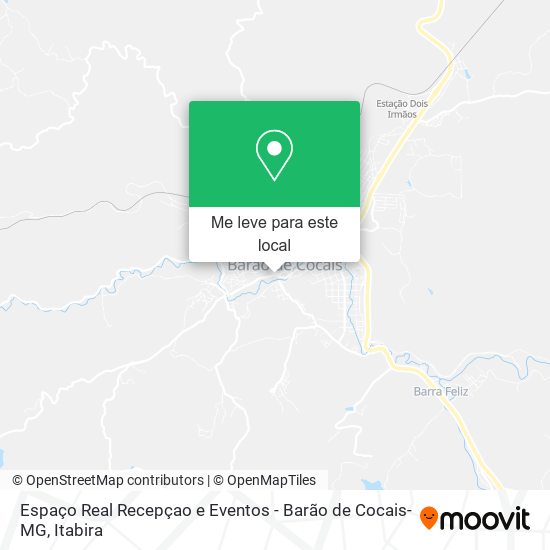 Espaço Real Recepçao e Eventos - Barão de Cocais-MG mapa