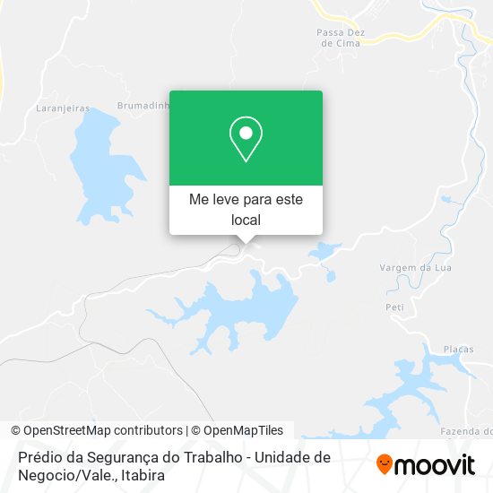 Prédio da Segurança do Trabalho - Unidade de Negocio / Vale. mapa