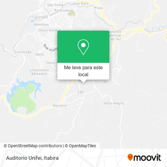 Auditorio Unifei mapa