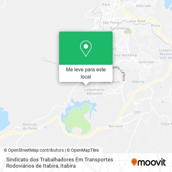 Sindicato dos Trabalhadores Em Transportes Rodoviários de Itabira mapa