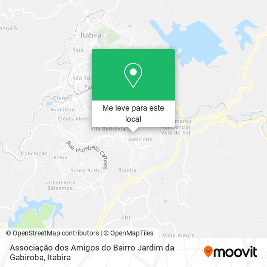 Associação dos Amigos do Bairro Jardim da Gabiroba mapa