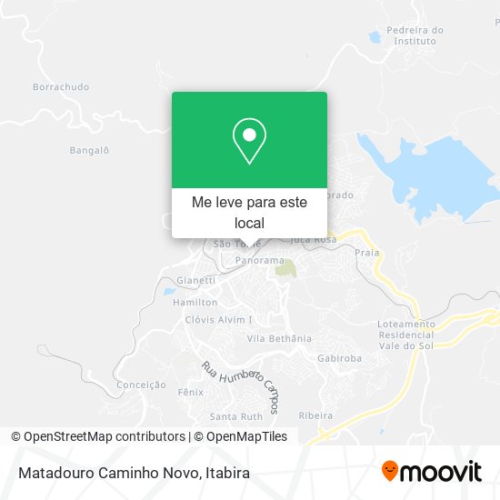 Matadouro Caminho Novo mapa