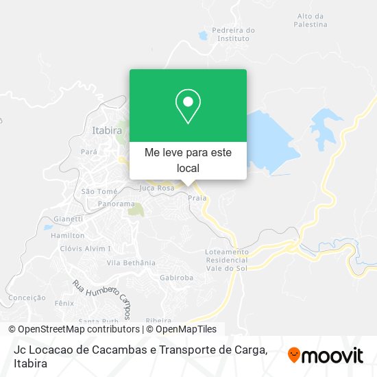 Jc Locacao de Cacambas e Transporte de Carga mapa