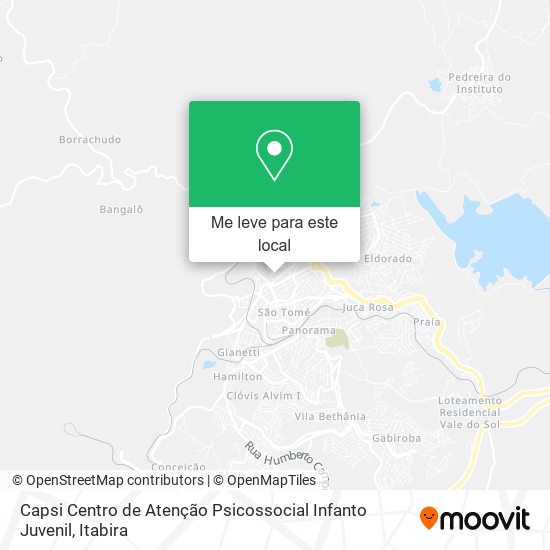 Capsi Centro de Atenção Psicossocial Infanto Juvenil mapa