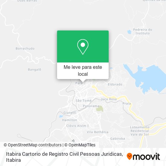Itabira Cartorio de Registro Civil Pessoas Juridicas mapa