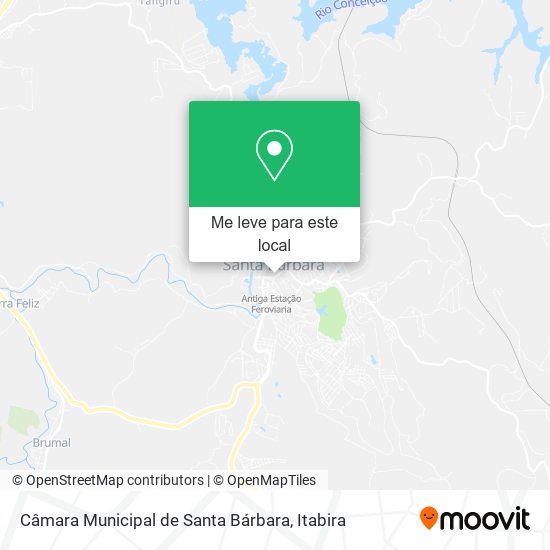 Câmara Municipal de Santa Bárbara mapa