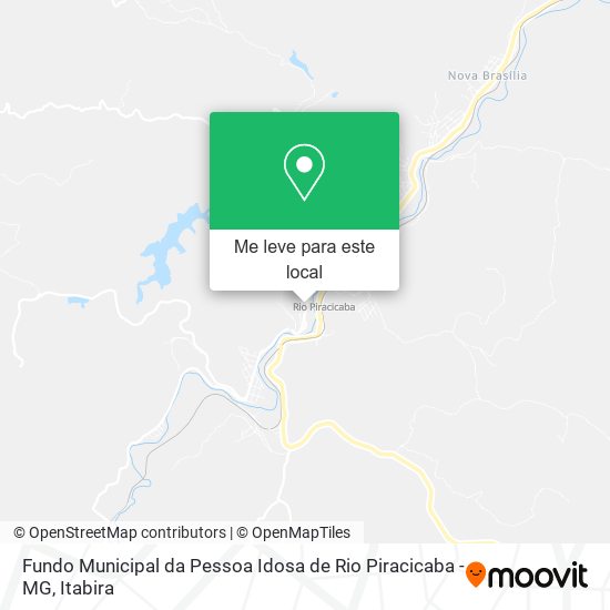 Fundo Municipal da Pessoa Idosa de Rio Piracicaba - MG mapa
