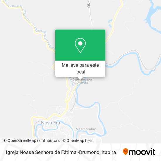 Igreja Nossa Senhora de Fátima -Drumond mapa