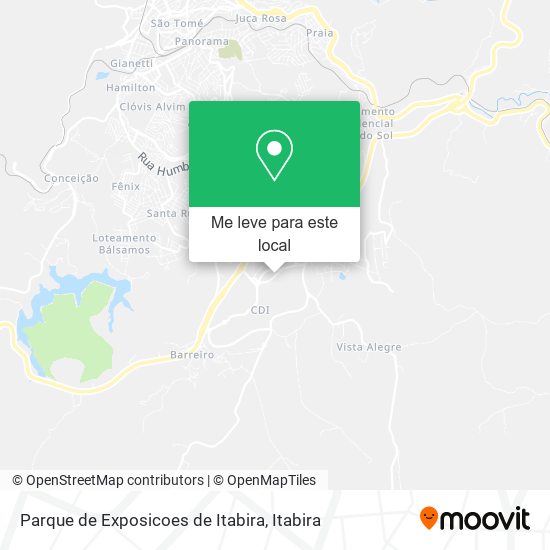 Parque de Exposicoes de Itabira mapa