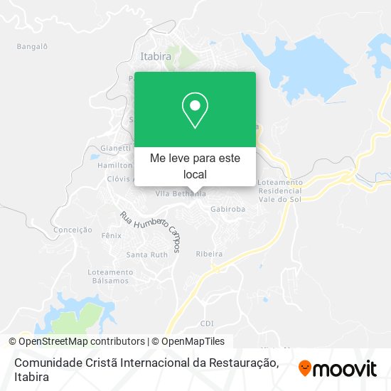 Comunidade Cristã Internacional da Restauração mapa