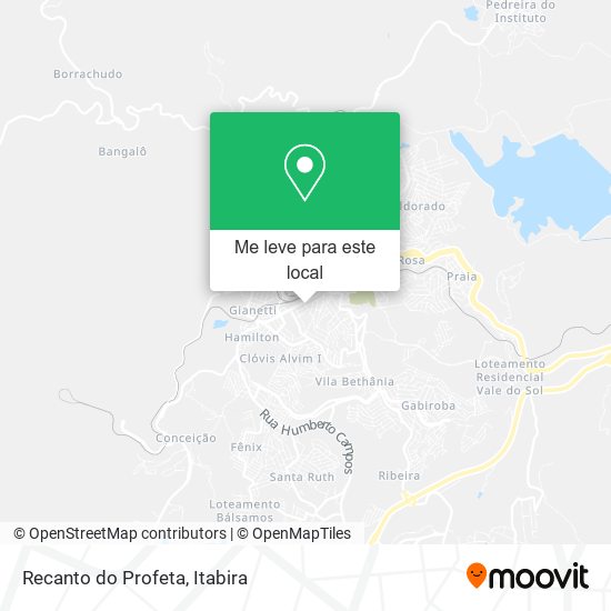 Recanto do Profeta mapa