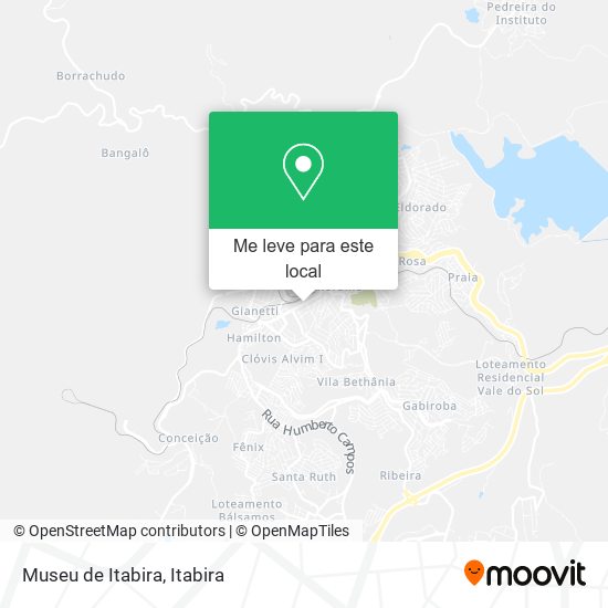 Museu de Itabira mapa