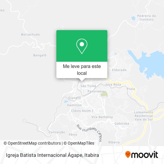 Igreja Batista Internacional Ágape mapa