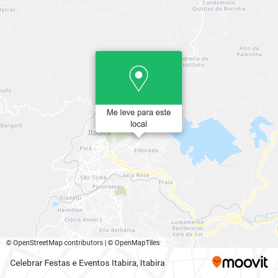 Celebrar Festas e Eventos Itabira mapa