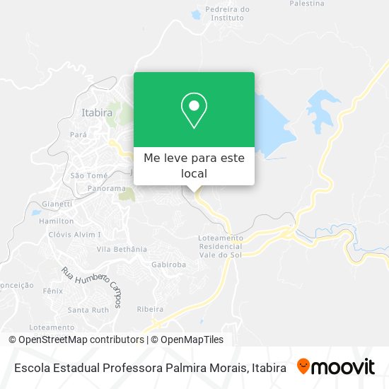 Escola Estadual Professora Palmira Morais mapa