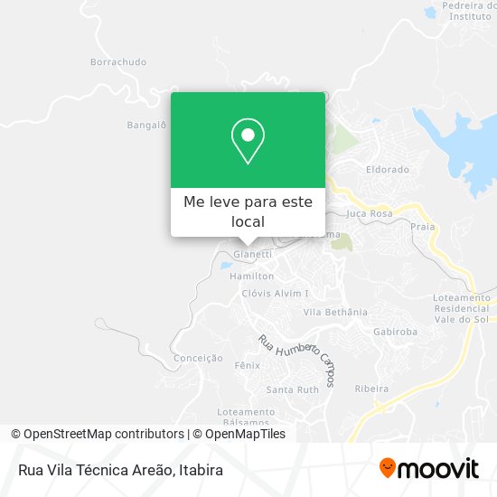 Rua Vila Técnica Areão mapa