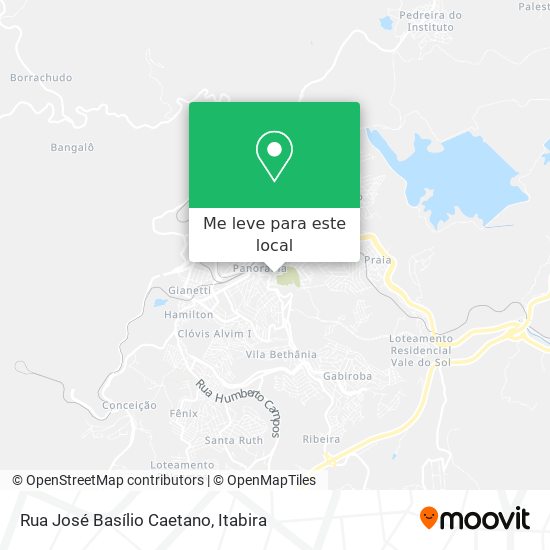 Rua José Basílio Caetano mapa