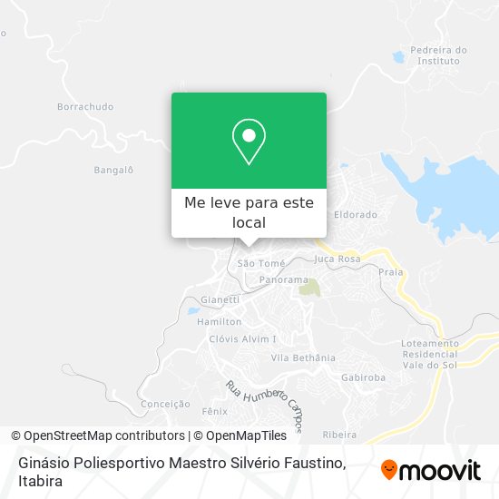 Ginásio Poliesportivo Maestro Silvério Faustino mapa