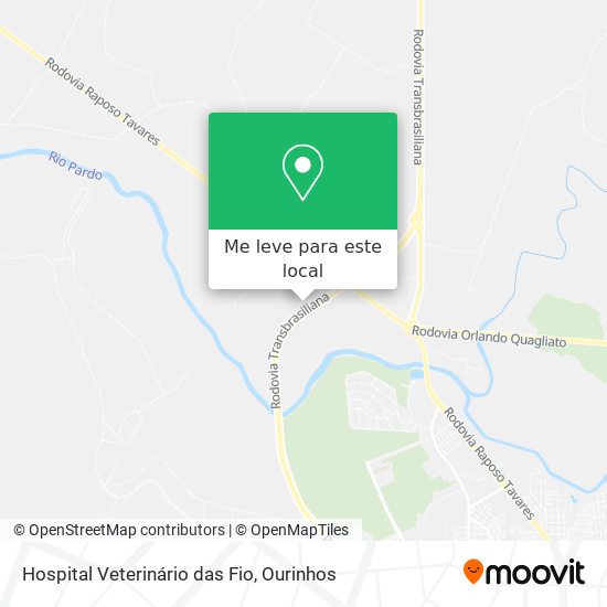 Hospital Veterinário das Fio mapa
