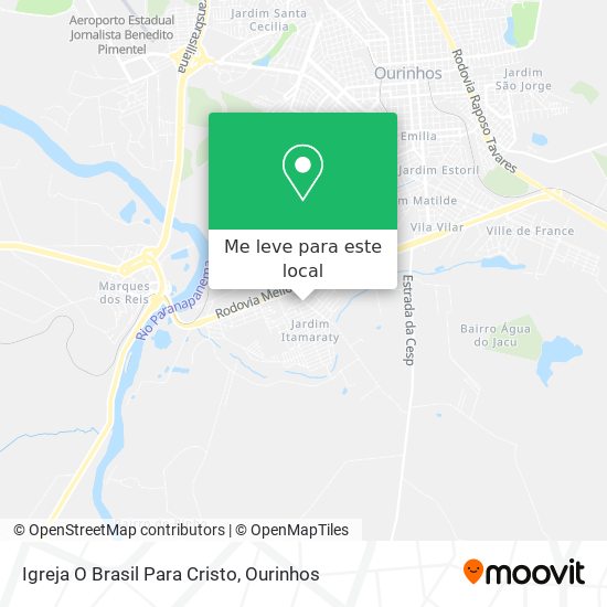 Igreja O Brasil Para Cristo mapa