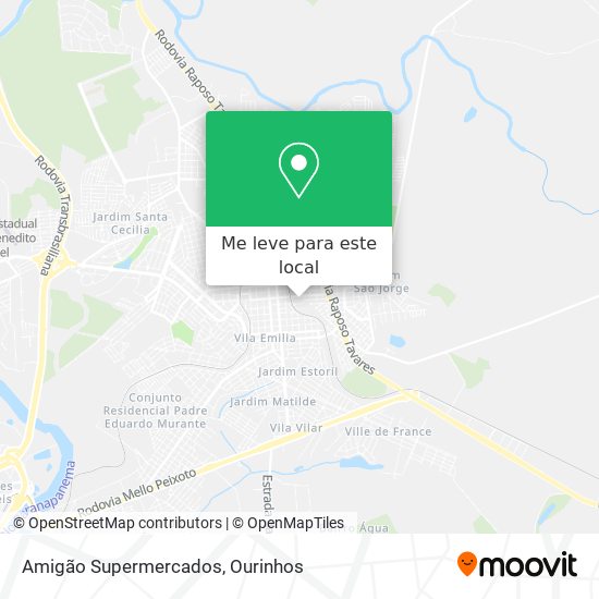 Amigão Supermercados mapa