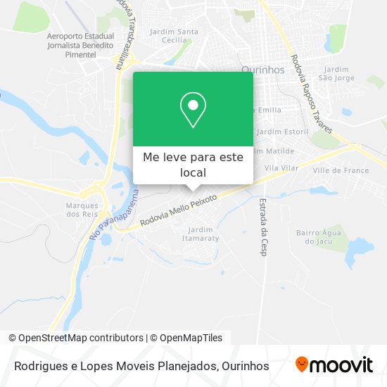 Rodrigues e Lopes Moveis Planejados mapa
