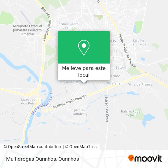 Multidrogas Ourinhos mapa