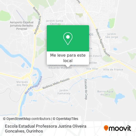 Escola Estadual Professora Justina Oliveira Goncalves mapa