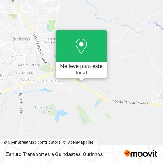 Zanuto Transportes e Guindastes mapa