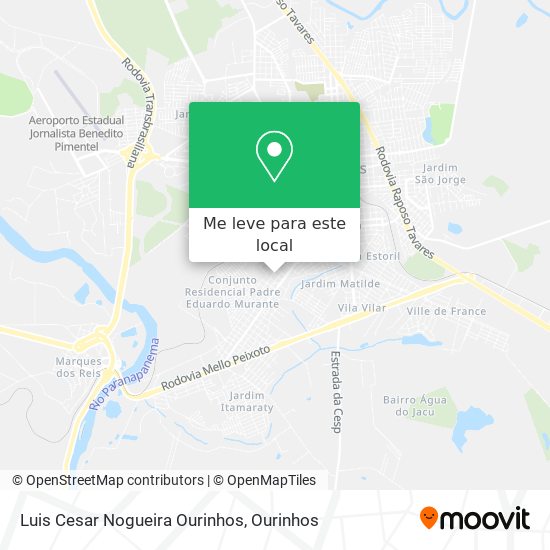 Luis Cesar Nogueira Ourinhos mapa