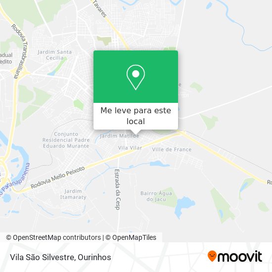Vila São Silvestre mapa