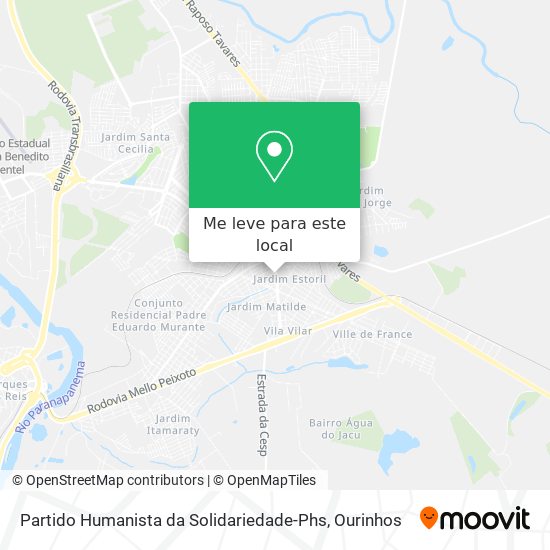Partido Humanista da Solidariedade-Phs mapa