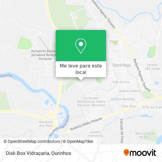 Disk Box Vidraçaria mapa