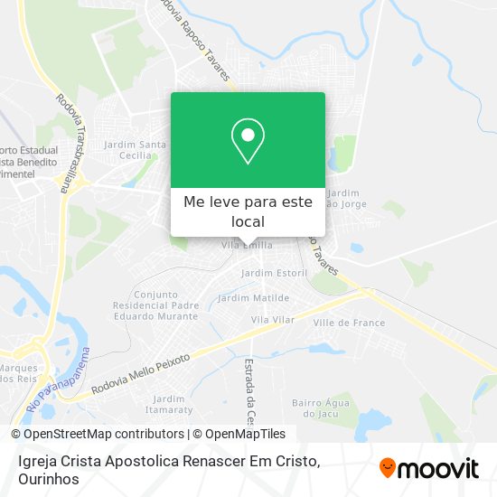 Igreja Crista Apostolica Renascer Em Cristo mapa