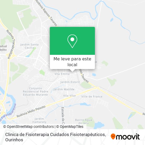 Clinica de Fisioterapia Cuidados Fisioterapêuticos mapa