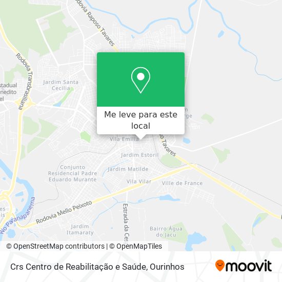 Crs Centro de Reabilitação e Saúde mapa