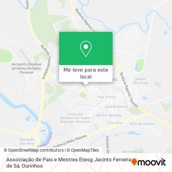 Associação de Pais e Mestres Etesg Jacinto Ferreira de Sá mapa