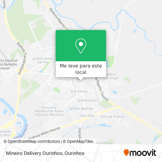 Mineiro Delivery Ourinhos mapa