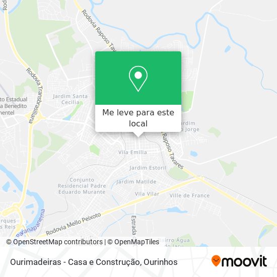 Ourimadeiras - Casa e Construção mapa