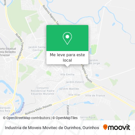 Industria de Moveis Movitec de Ourinhos mapa