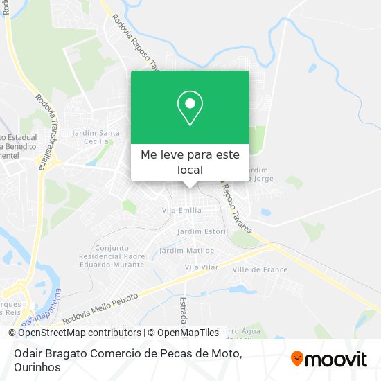 Odair Bragato Comercio de Pecas de Moto mapa