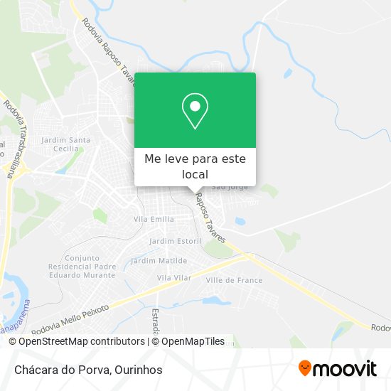 Chácara do Porva mapa