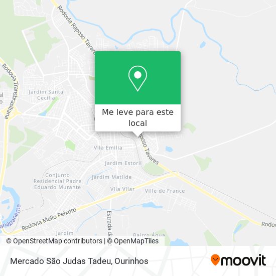 Mercado São Judas Tadeu mapa