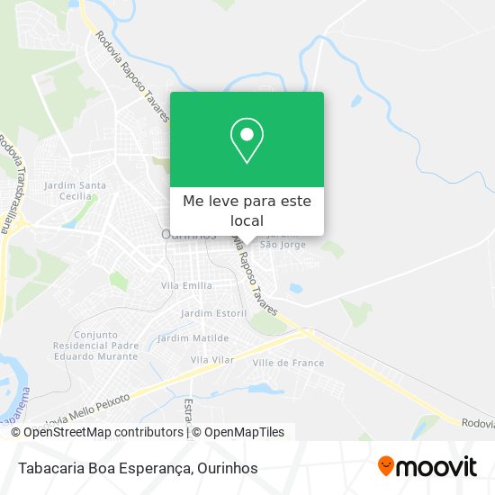 Tabacaria Boa Esperança mapa