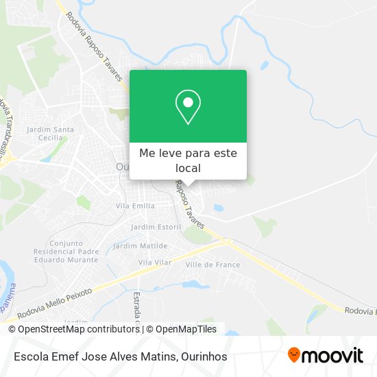 Escola Emef Jose Alves Matins mapa