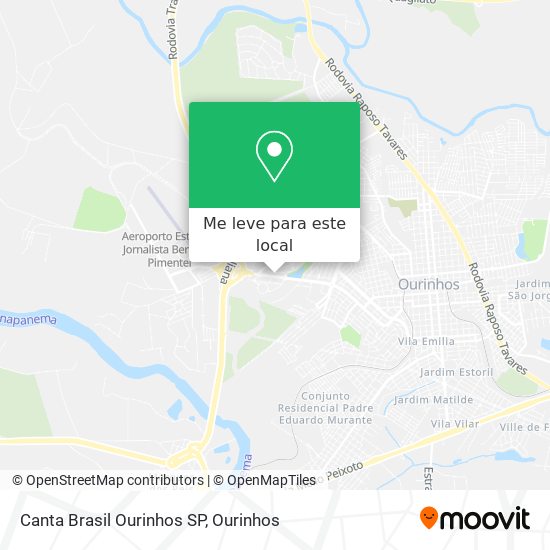 Canta Brasil Ourinhos SP mapa