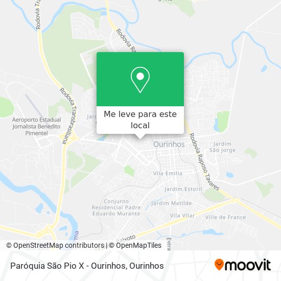 Paróquia São Pio X - Ourinhos mapa